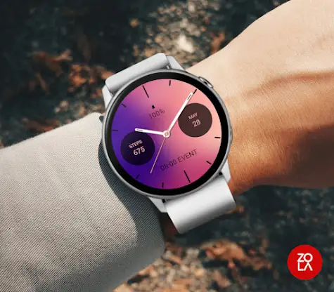 Purple Analog Watch Face screenshot 3