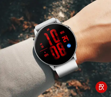 Red Digital XL Watch Face screenshot 3