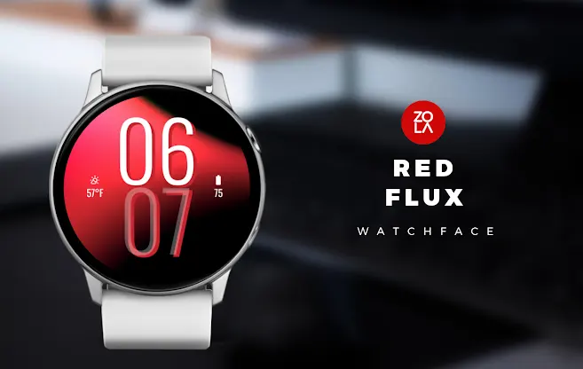 Red Flux Watch Face screenshot 1