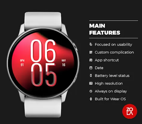 Red Flux Watch Face screenshot 2