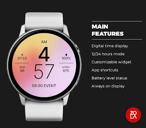 Romantic Flat Watch Face screenshot 2