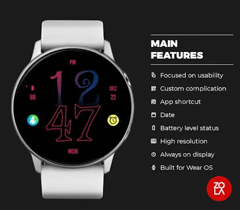Secret Blue Red Watch Face screenshot 2