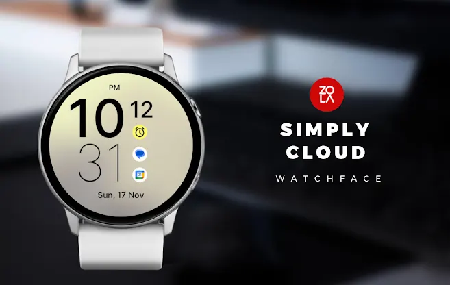 Simply Cloud Watch Face screenshot 1