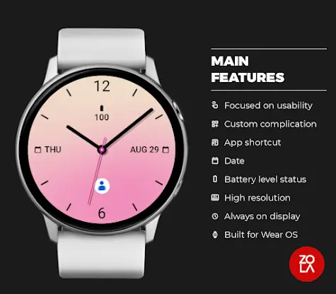 Soft Blush Pink Watch Face screenshot 2