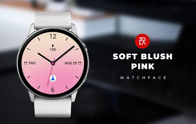 Soft Blush Pink Watch Face screenshot 1
