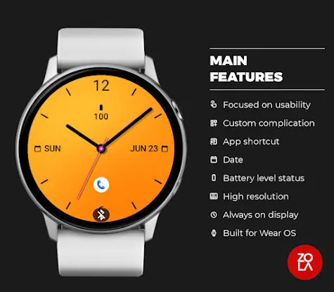 Soft Juicy Orange Watch Face screenshot 2