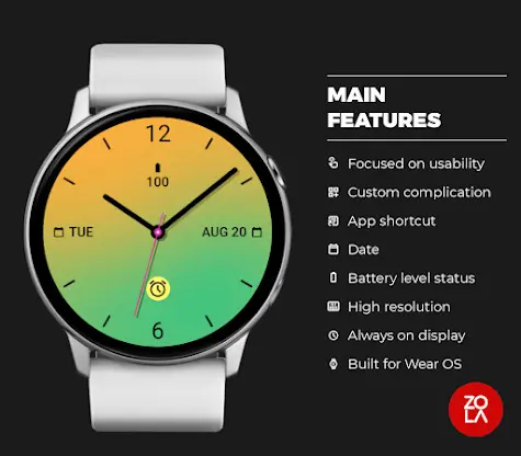 Soft Orange Tosca Watch Face screenshot 2