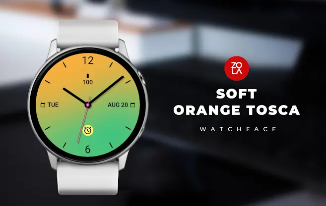 Soft Orange Tosca Watch Face screenshot 1
