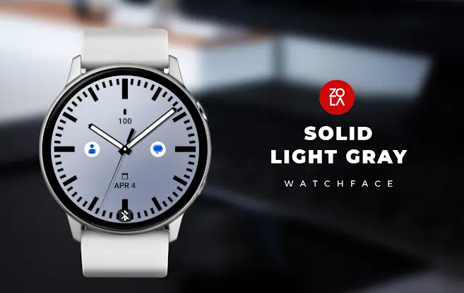 Solid Light Gray Watch Face screenshot 1