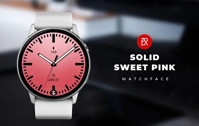 Solid Sweet Pink Watch Face screenshot 1
