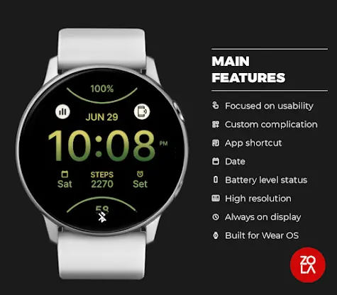 Sporty Army Green Watch Face screenshot 2