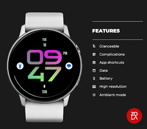 Stylish Neon Aura Watch Face screenshot 2