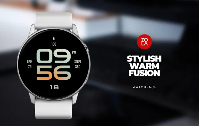 Stylish Warm Fusion Watch Face screenshot 1