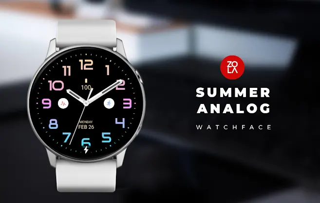 Summer Analog Watch Face screenshot 1