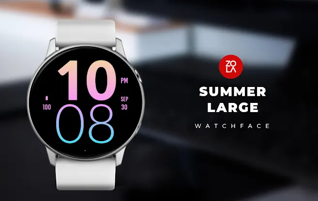 Summer Large Watch Face screenshot 1
