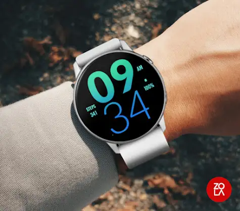 Tosca Blue Large Watch Face screenshot 3