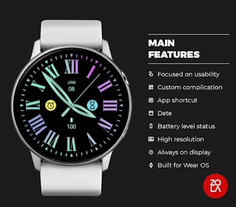 Tosca Lilac Classic Watch Face screenshot 2