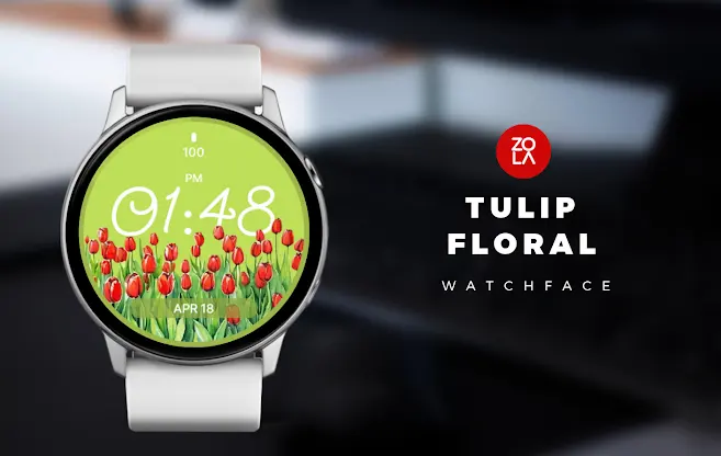 Tulip Floral Watch Face screenshot 1