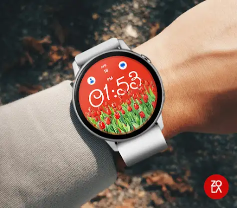 Tulip Floral Watch Face screenshot 3