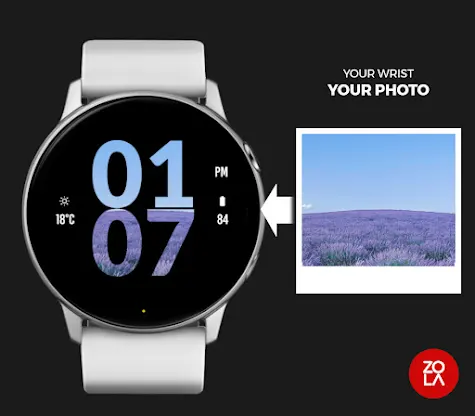 Yellow Blue Large Watch Face screenshot 4