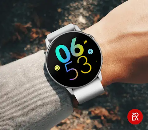Yellow Blue Large Watch Face screenshot 3
