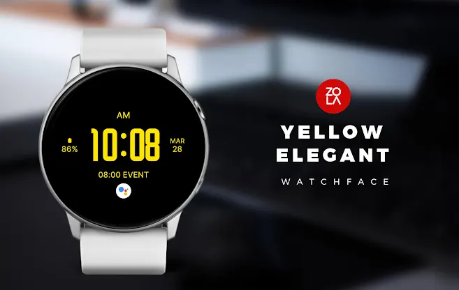 Yellow Elegant Watch Face screenshot 1