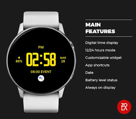 Yellow Elegant Watch Face screenshot 2