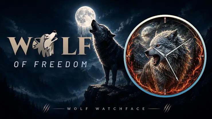 Wolf Watch Face: Wear OS Watch screenshot 8