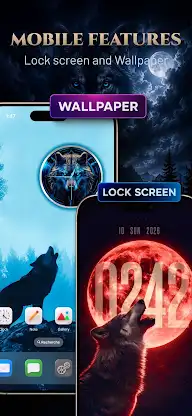 Wolf Watch Face: Wear OS Watch screenshot 4