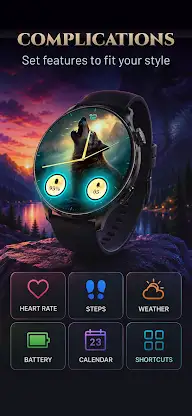 Wolf Watch Face: Wear OS Watch screenshot 6