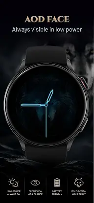 Wolf Watch Face: Wear OS Watch screenshot 3